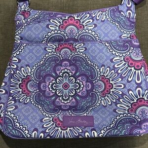 Vera Bradley Floral Shoulder Bag in Purple and Pink